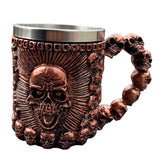 TAZA CALAVERA BRONCE VTR 589